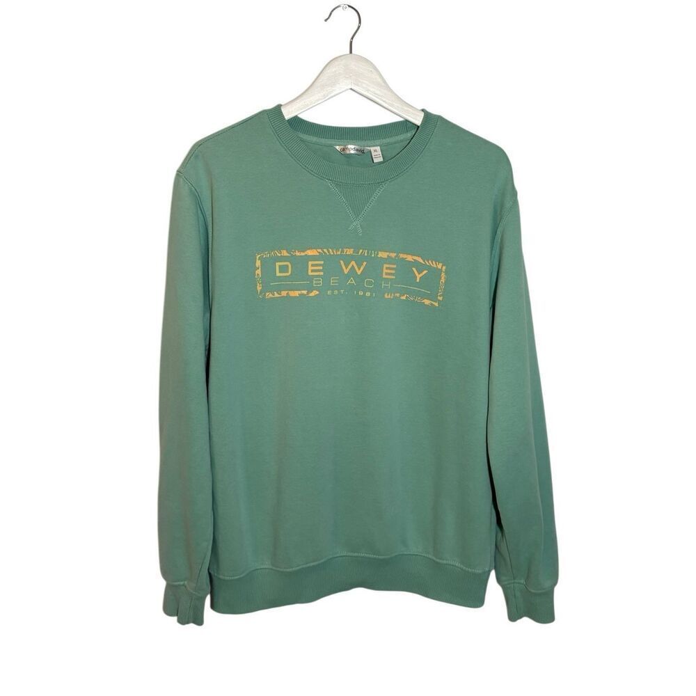 Camp David unisex mint green Dewey Beach crewneck sweatshirt - XL